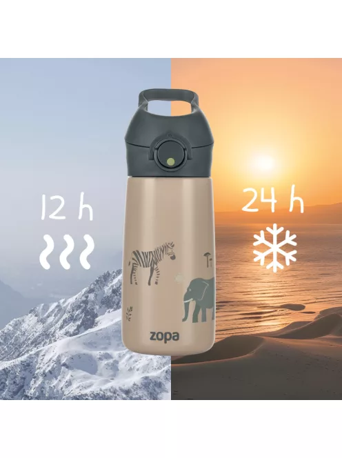 Zopa 400 ml-es termosz cumis szívószállal - Mountains