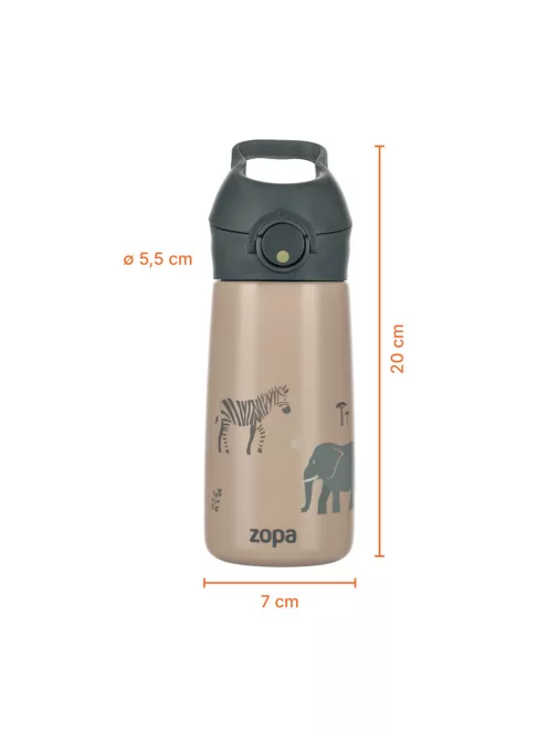 Zopa 400 ml-es termosz cumis szívószállal - Safari