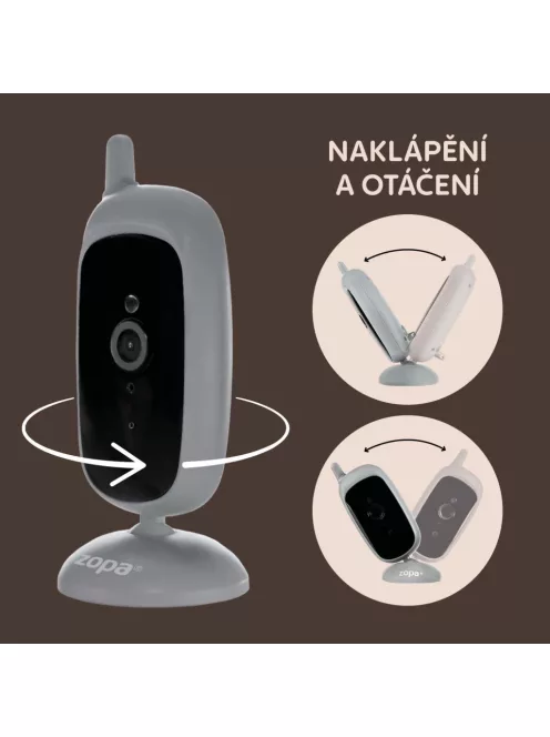 Zopa Static digitális videós bébiőr - Grey