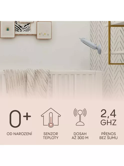 Zopa Static digitális videós bébiőr - Grey