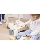 Zopa Fa járássegítő kocsi építőkockákkal - Wood