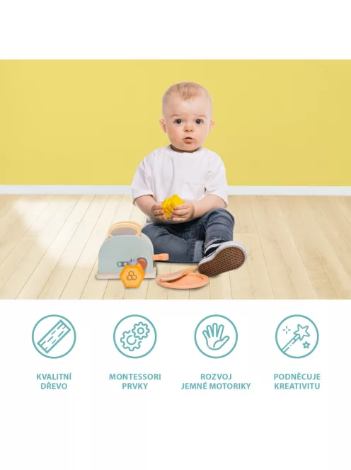Zopa Fa kenyérpirító készlet - Wood