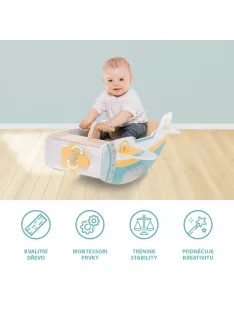 Zopa Fa Montessori hintázó repülő - Wood