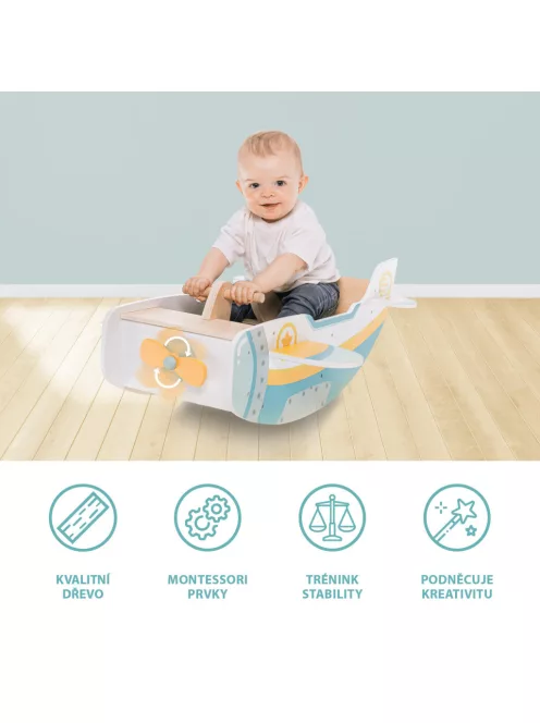 Zopa Fa Montessori hintázó repülő - Wood
