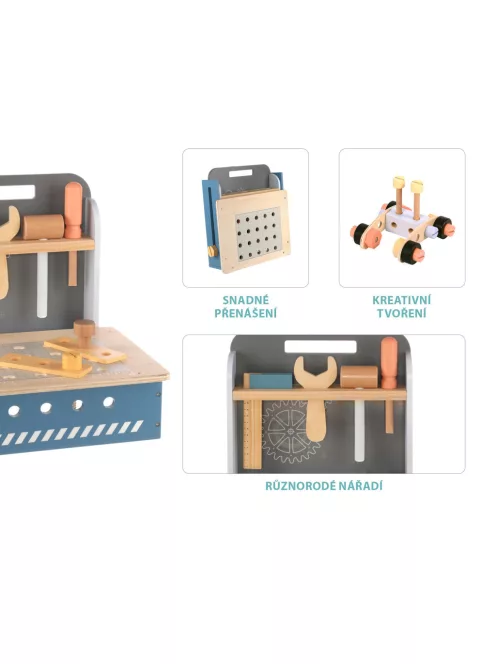 Zopa Fa összecsukható munkapad Wood