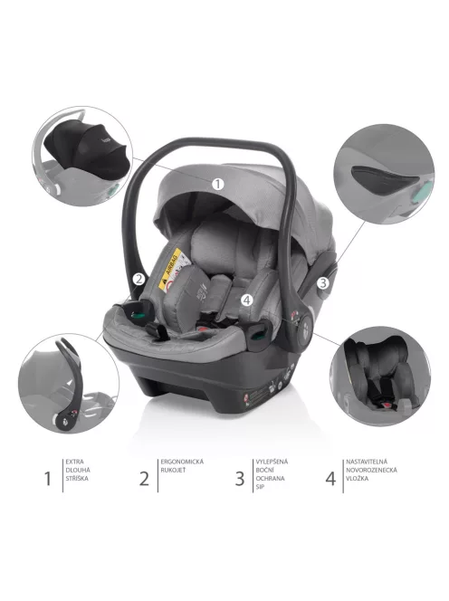 Zopa Carseat XS Plus i-size Titan Grey