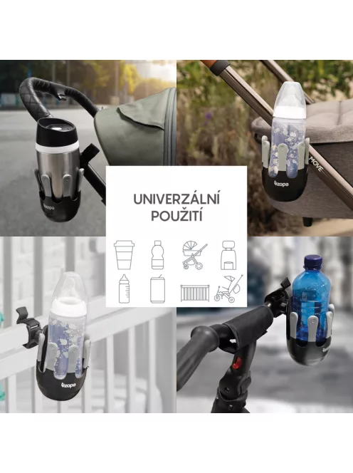 Zopa Rugalmas italtartó babakocsira - Black