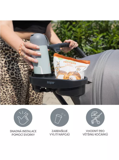 Zopa Snack tartó babakocsihoz - Black