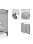 Zopa Lely utazóágy - Silver Grey