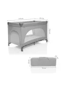 Zopa Lely utazóágy - Silver Grey