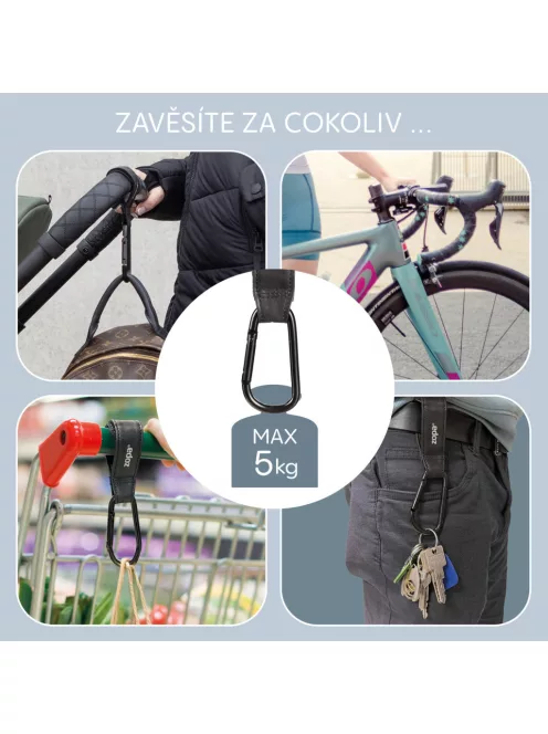 Zopa Multifunkcionális szíj klipsz DELUXE 2 db - Black