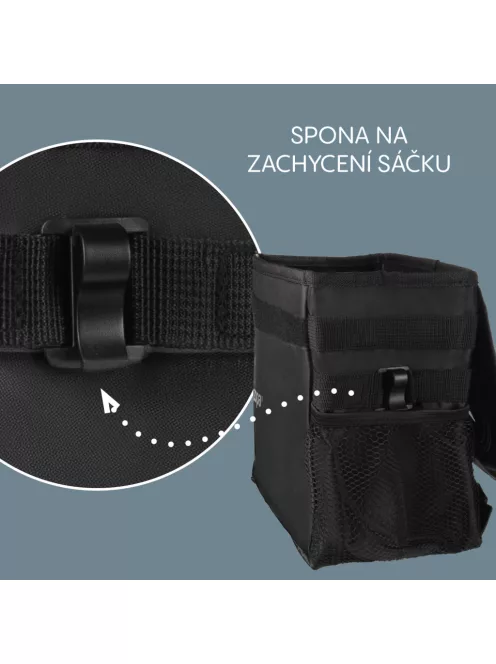 Zopa Vízálló autós hulladékgyűjtő fedéllel - Black