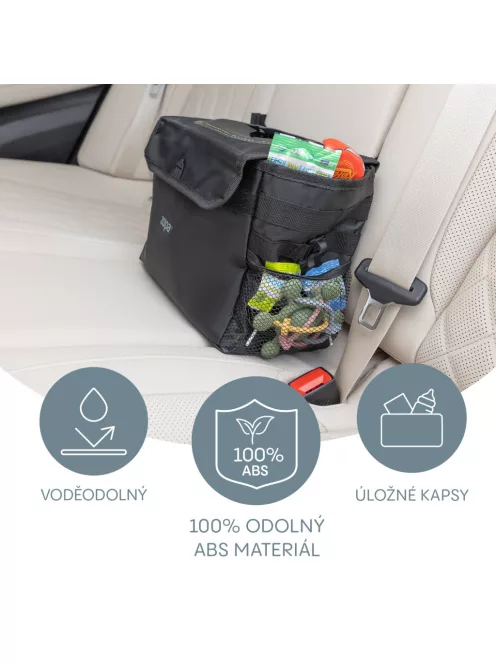 Zopa Vízálló autós hulladékgyűjtő fedéllel - Black