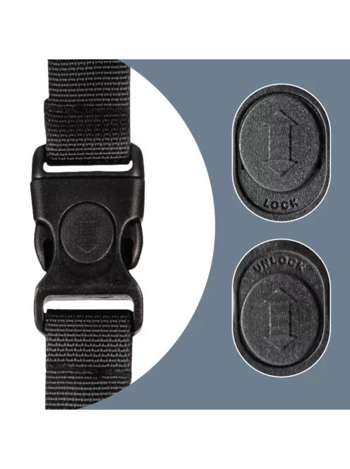 Zopa Deluxe biztonsági öv rögzítő csipesz autósüléshez - Black