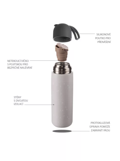 Zopa 400 ml-es termosz szilikon fogantyúval - Mountains
