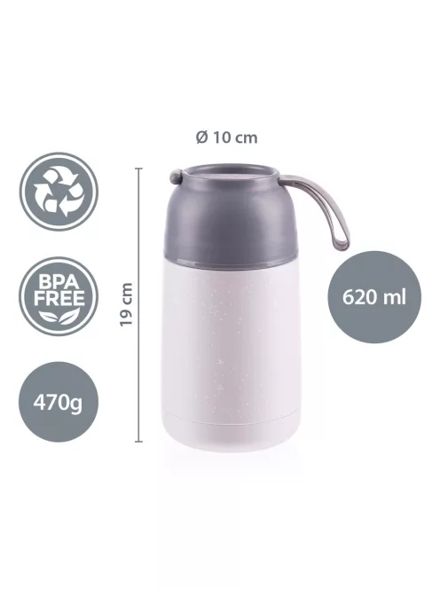 Zopa 620 ml-es ételtermosz szilikon tartóval - City