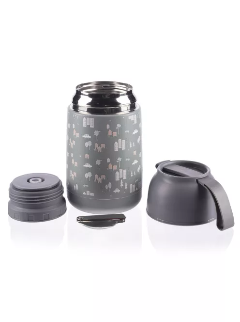 Zopa 620 ml-es ételtermosz szilikon tartóval - City