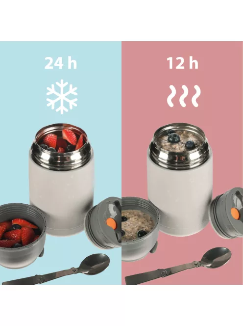 Zopa 620 ml-es ételtermosz szilikon tartóval - Safari