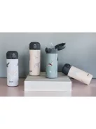 Zopa 350 ml-es termosz szívószállal és szilikon fogantyúval - Candy pink