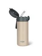 Zopa 350 ml-es termosz szívószállal és szilikon fogantyúval - Cookie beige