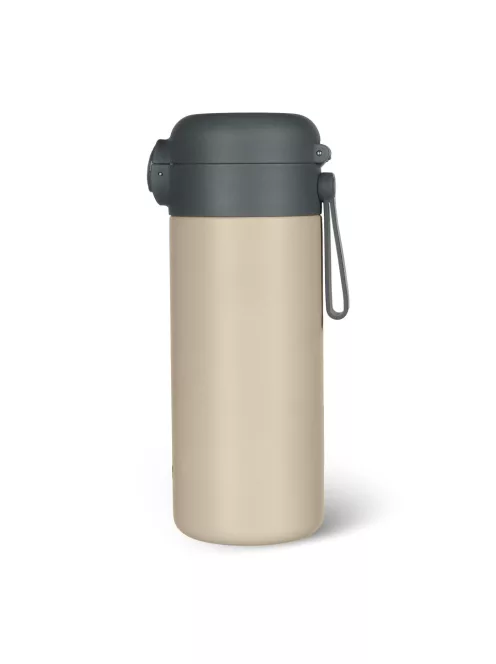 Zopa 350 ml-es termosz szívószállal és szilikon fogantyúval - Cookie beige