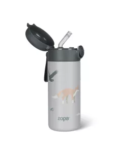   Zopa 350 ml-es termosz szívószállal és szilikon fogantyúval - Mountains