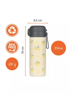   Zopa 350 ml-es termosz szívószállal és szilikon fogantyúval Wild Gepard