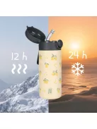 Zopa 350 ml-es termosz szívószállal és szilikon fogantyúval Wild Gepard
