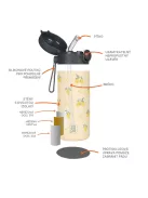 Zopa 350 ml-es termosz szívószállal és szilikon fogantyúval Wild Gepard