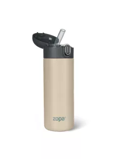 Zopa 400 ml-es termosz szívószállal - Cookie beige