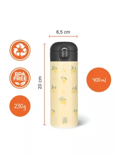Zopa 400 ml-es termosz szívószállal Limoncello