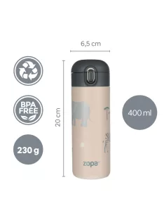 Zopa 400 ml-es termosz szívószállal - Pistacio green