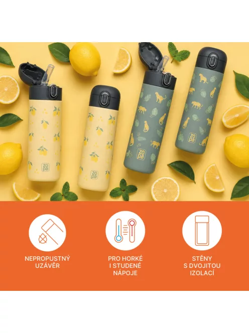 Zopa 400 ml-es termosz szívószállal Wild Gepard