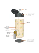 Zopa 400 ml-es termosz szívószállal Wild Gepard