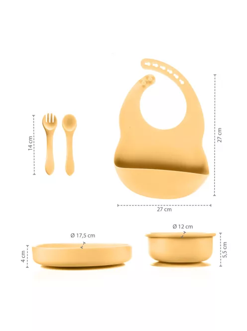 Zopa Szilikon étkezési szett - Sand Beige
