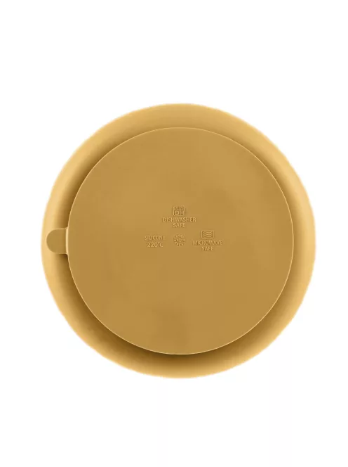 Zopa Szilikon osztott tányér tapadókoronggal - Mustard Yellow