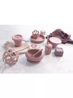 Zopa Szilikon osztott tányér tapadókoronggal - Old Pink