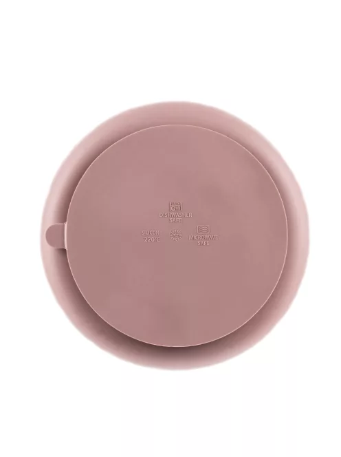 Zopa Szilikon osztott tányér tapadókoronggal - Old Pink