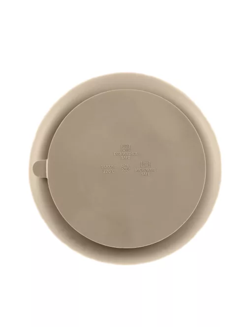 Zopa Szilikon osztott tányér tapadókoronggal - Sand Beige