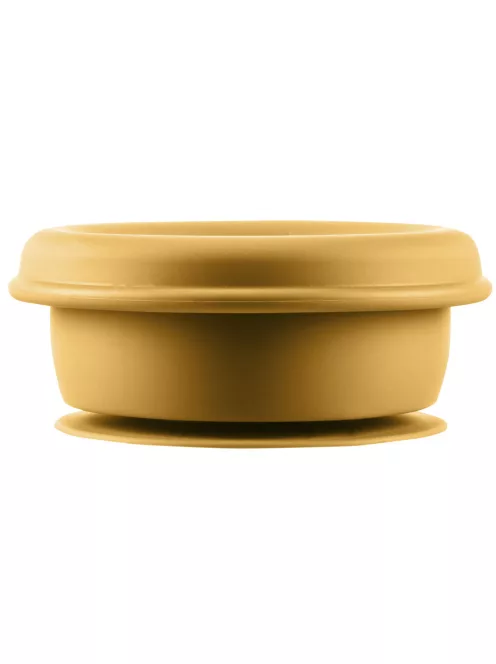 Zopa Szilikon összehajtható snackdoboz tapadókoronggal - Mustard Yellow