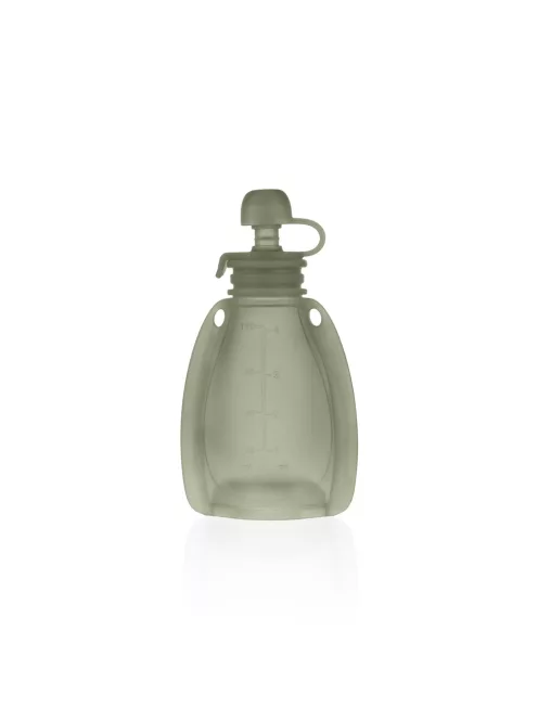 Zopa Szilikon újratölthető bébiétel tasak - Transparent Green