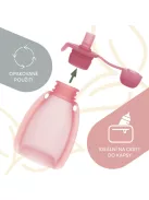 Zopa Szilikon újratölthető bébiétel tasak - Transparent Green