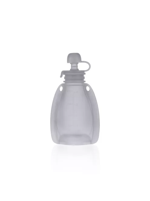 Zopa Szilikon újratölthető bébiétel tasak - Transparent Grey