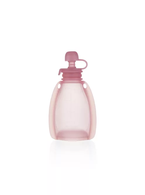Zopa Szilikon újratölthető bébiétel tasak - Transparent Pink