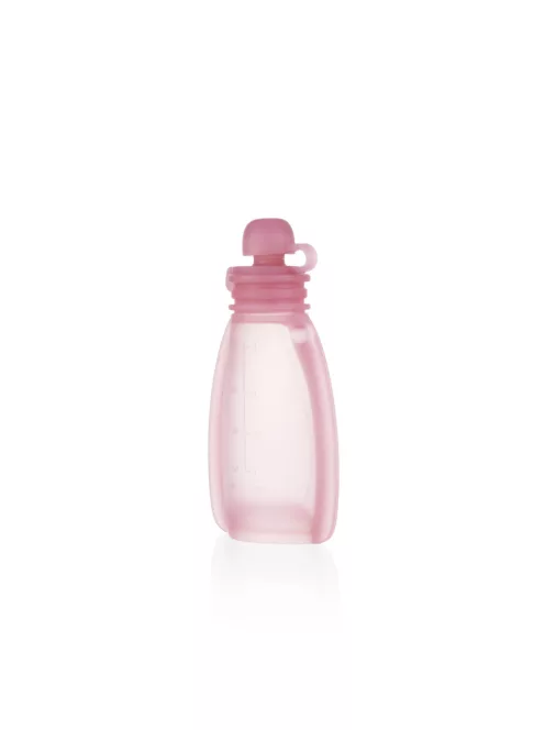 Zopa Szilikon újratölthető bébiétel tasak - Transparent Pink