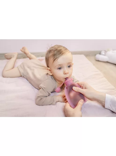 Zopa Szilikon újratölthető bébiétel tasak - Transparent Pink
