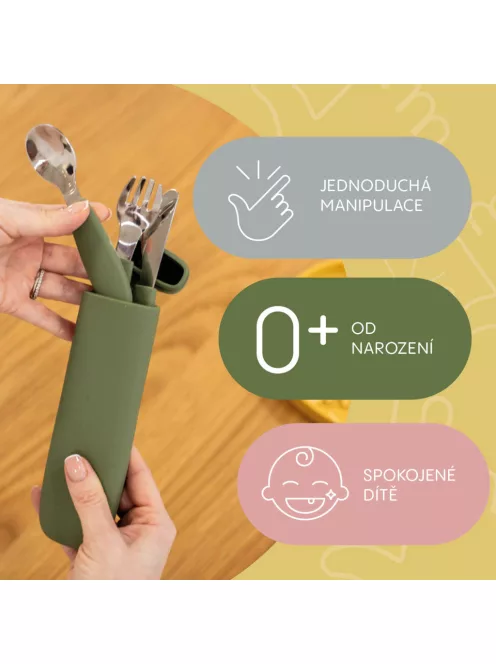 Zopa Szilikon evőeszköz tok - Old Pink
