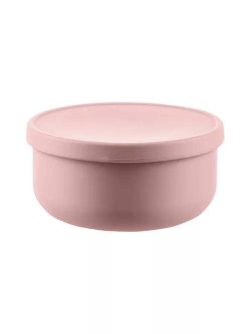 Zopa Szilikon tál fedővel - Old Pink