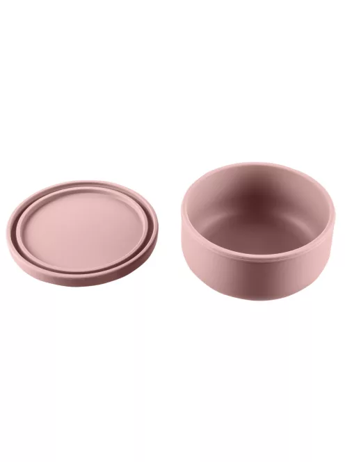 Zopa Szilikon tál fedővel - Old Pink