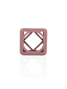 Zopa Szilikon rágóka Négyzet - Old Pink